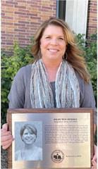 1988 Arapahoe graduate Fran 9ten Bensel) Benne was inducted into the Nebraska High School Sports Hall of Fame Sunday in Lincoln